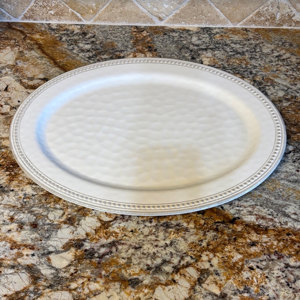 Ballard Designs Rosa Melamine Cream Serving Platter